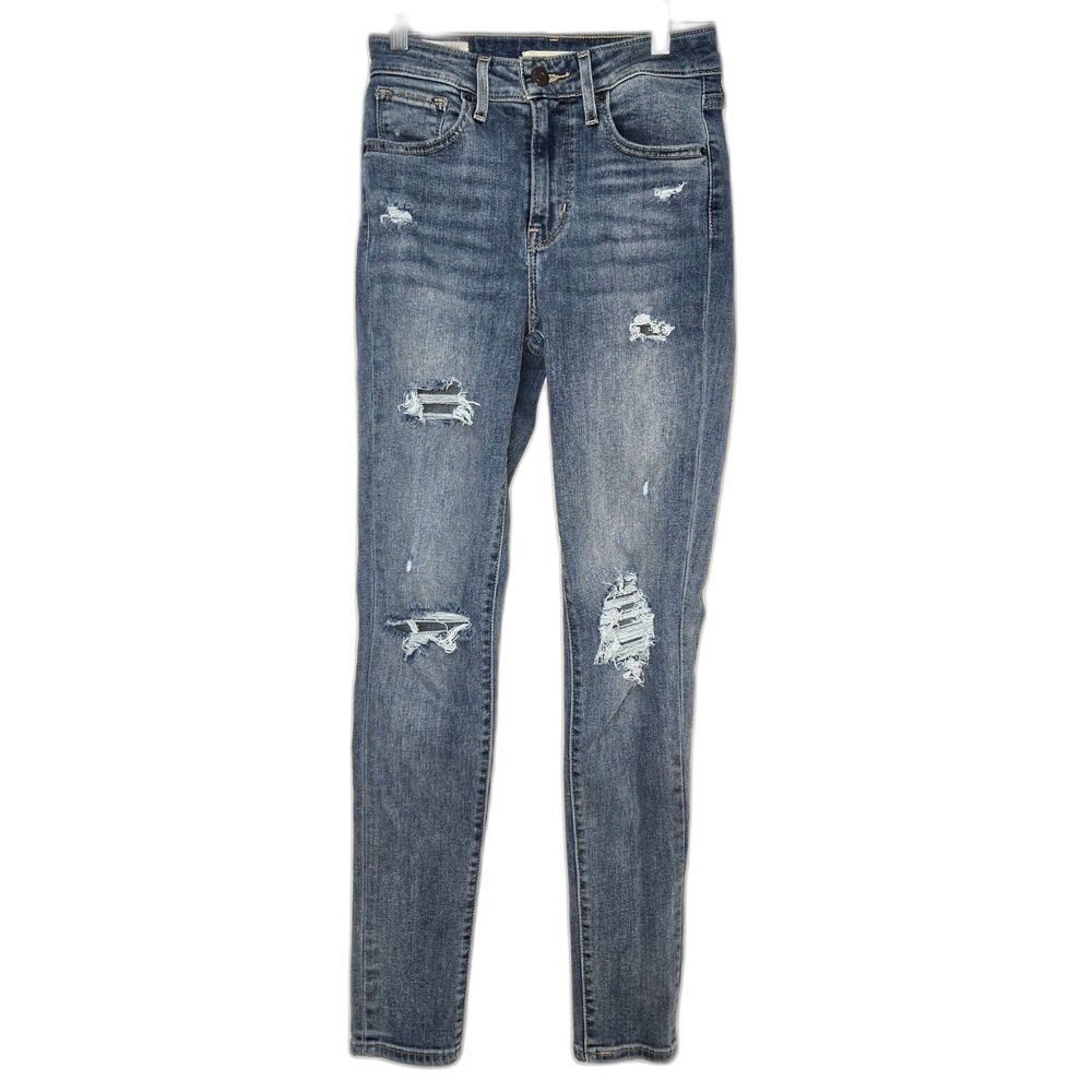 Levi's Premium 721 High Rise Skinny Jeans | Women's Size 25 | Distressed Blue